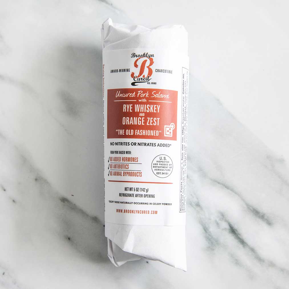 Salami with Rye Whiskey & Orange Zest