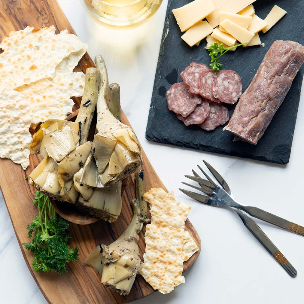 Grilled Whole Artichoke with Stem in Oil