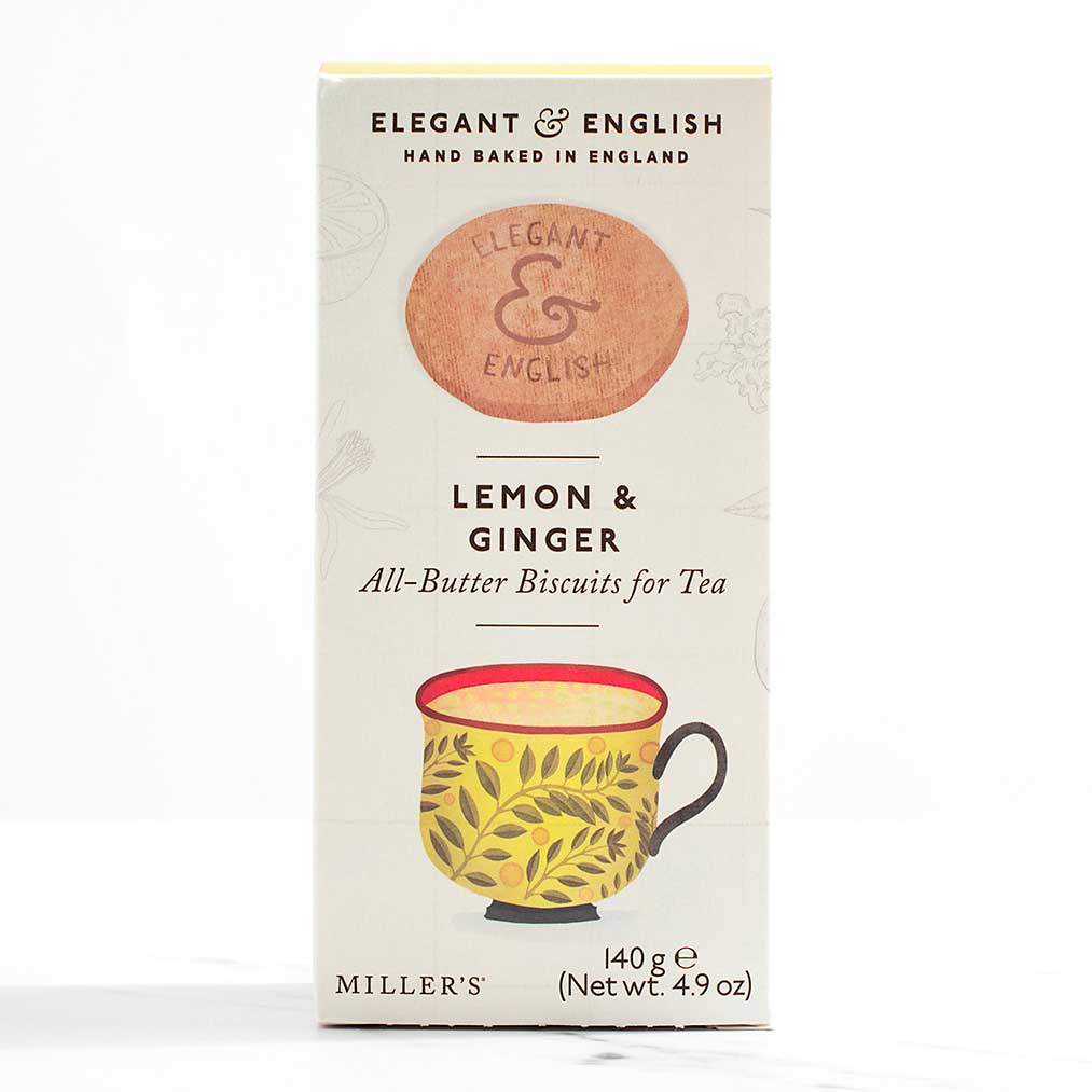 English Lemon & Ginger Butter Biscuit Cookies