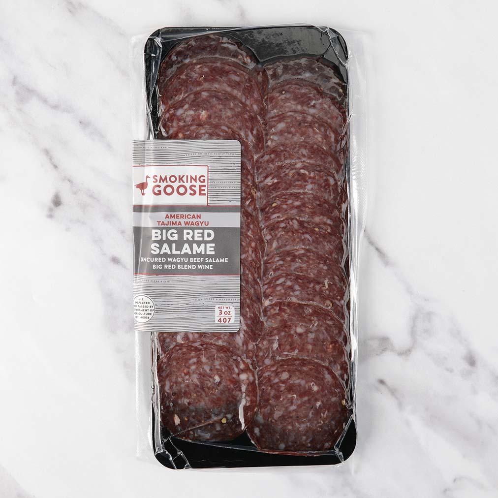 Big Red Wagyu Beef Salame, Sliced