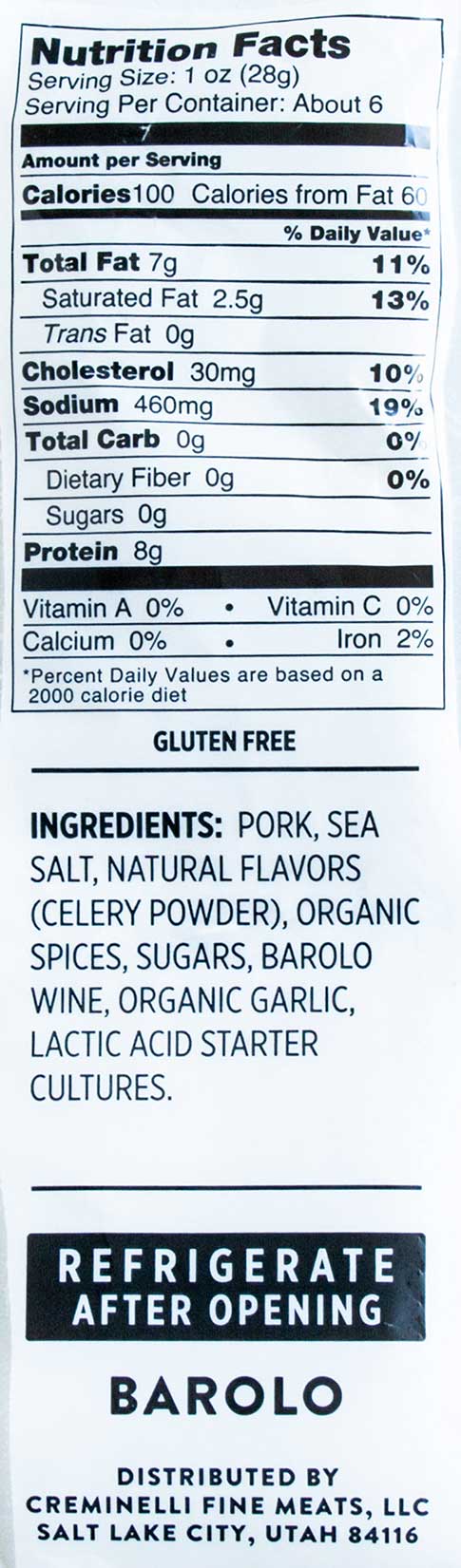 Italian Salami with Barolo Red Wine