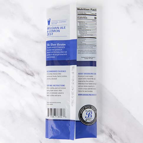 Salami with Belgian Ale and Lemon Zest