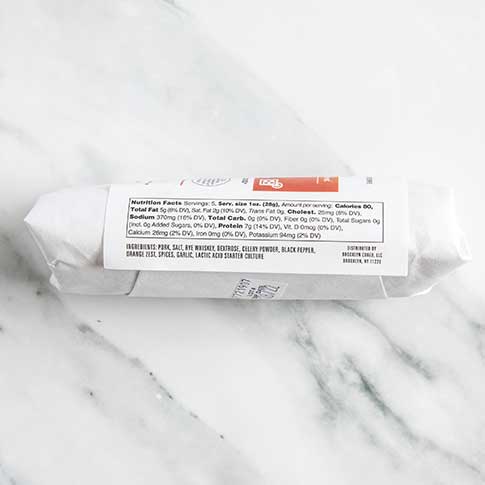 Salami with Rye Whiskey & Orange Zest