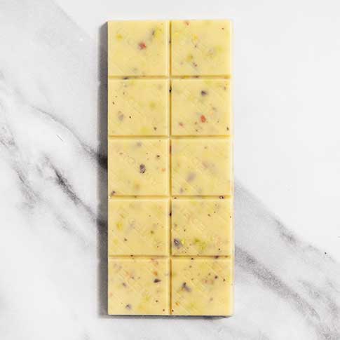 Toscano Pistacchio - White Chocolate Bar with DOP Bronte Green Pistachios