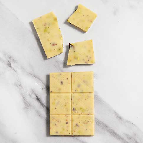 Toscano Pistacchio - White Chocolate Bar with DOP Bronte Green Pistachios