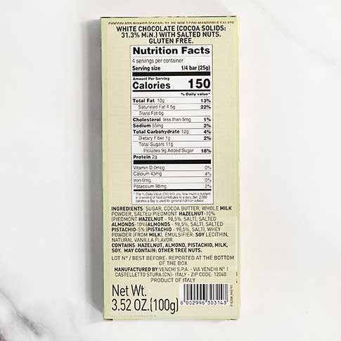 White Chocolate Salted Nuts Bar