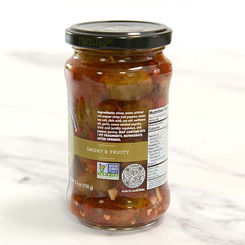 Grilled Green Olives