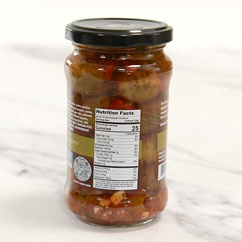 Grilled Green Olives