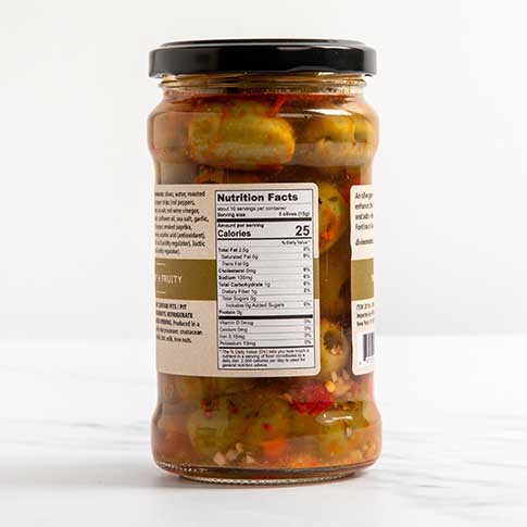 Grilled Green Olives