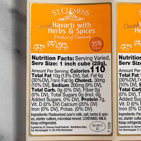 Garlic & Herb Cream Havarti Cheese