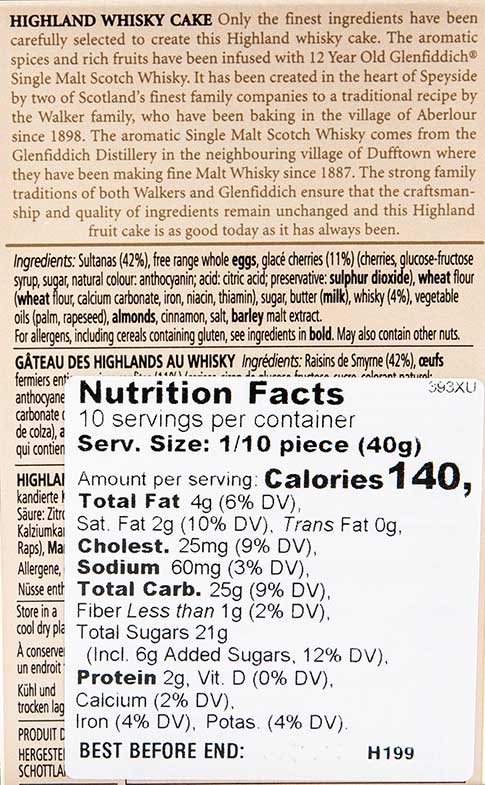 Glenfiddich Highland Whiskey Cake