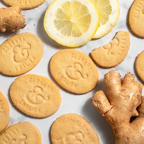 English Lemon & Ginger Butter Biscuit Cookies