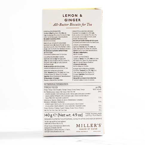 English Lemon & Ginger Butter Biscuit Cookies