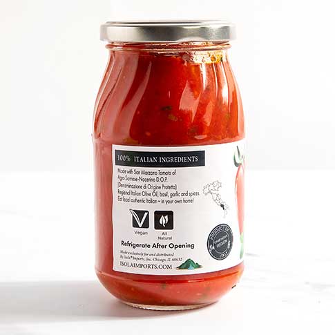 San Marzano DOP Tomato Basil Pasta Sauce