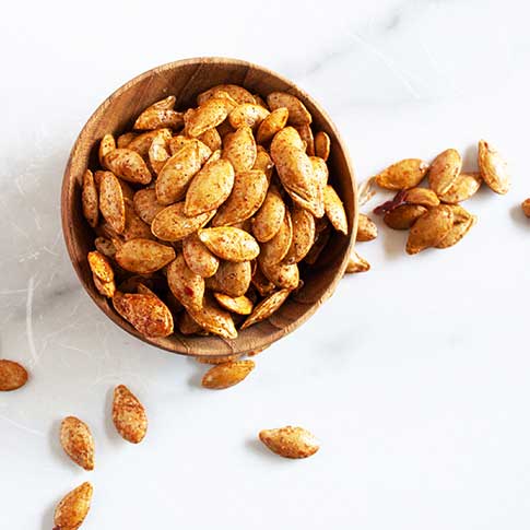 Sweet Chili Roasted Butternut Squash Seeds