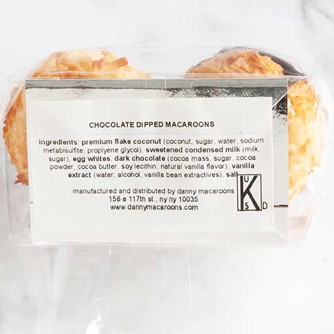 Chocolate Dipped Macaroons