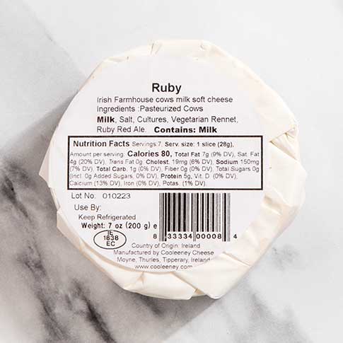 Ruby Irish Ale Washed Rind Cheese