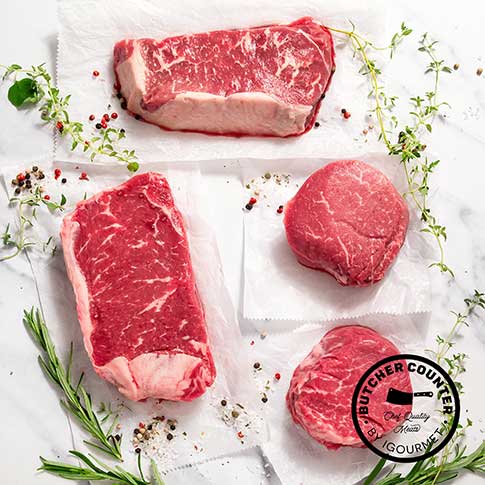 Steak Assortment for Date Nights, 4 pcs (Fresh)- SAVE $40