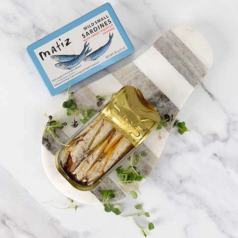 Wild Small Sardines with Sweet Piquillo Peppers in Olive Oil