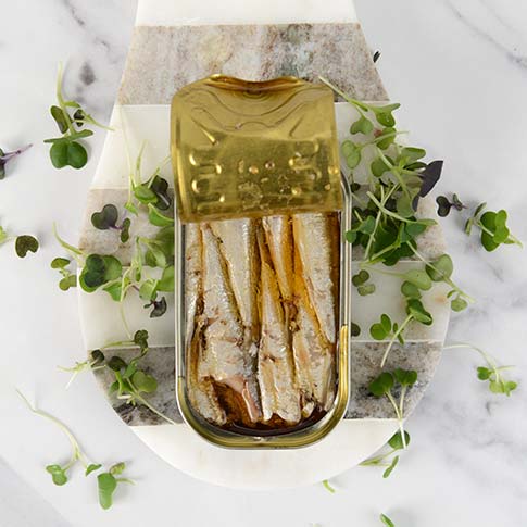 Wild Small Sardines with Sweet Piquillo Peppers in Olive Oil