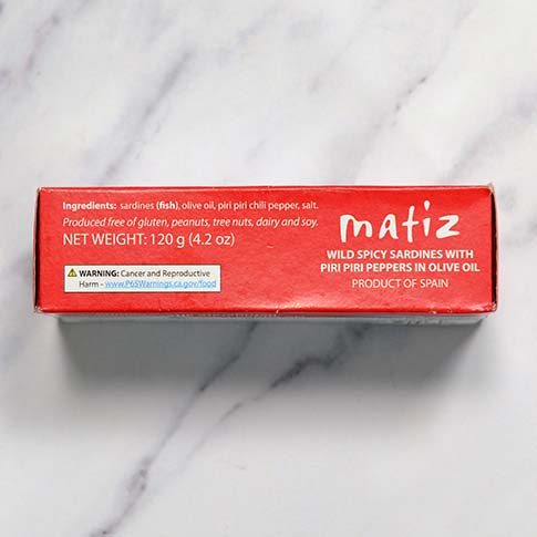 Wild Spicy Sardines with Piri Piri Peppers, in Olive Oil