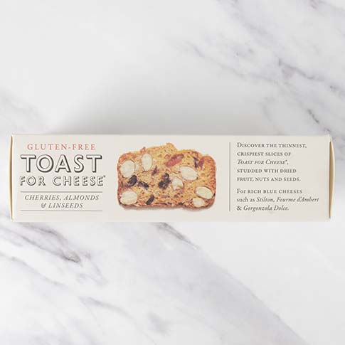 Gluten Free Toast For Cheese with Cherries, Almonds and Linseeds
