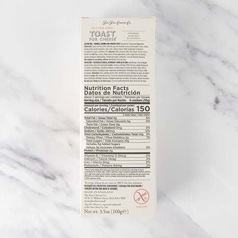 Gluten Free Toast For Cheese with Cherries, Almonds and Linseeds