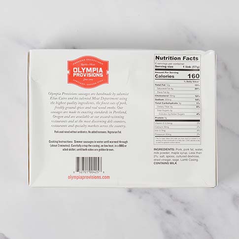 Pork Breakfast Sausage with Maple Syrup