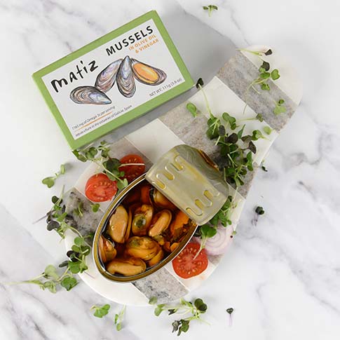 Spanish Mussels in Olive Oil and Vinegar