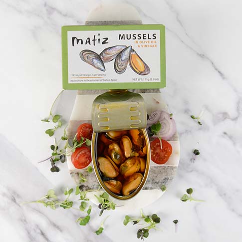 Spanish Mussels in Olive Oil and Vinegar