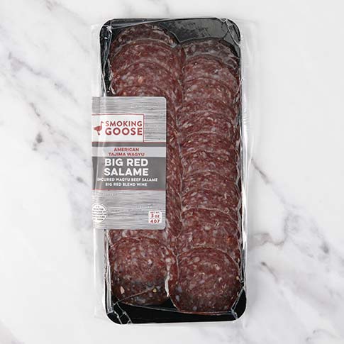 Big Red Wagyu Beef Salame, Sliced