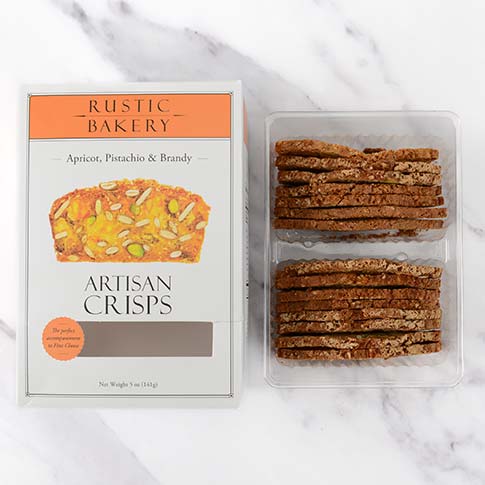 Artisan Crisps with Apricot, Pistachio and Brandy