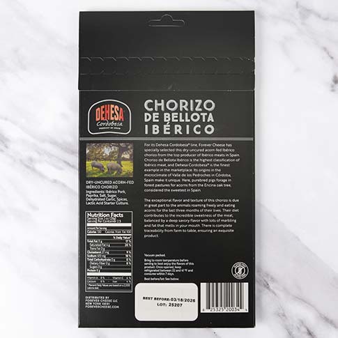 Chorizo Iberico de Bellota, Pre-Sliced