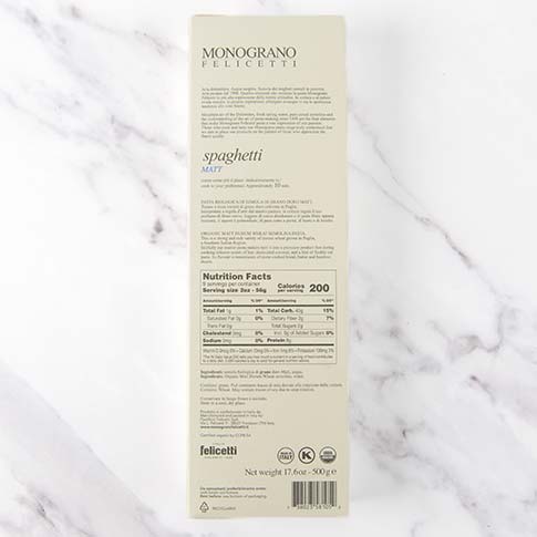 Matt Durum Wheat Spaghetti, Organic