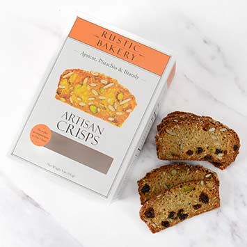 Artisan Crisps with Apricot, Pistachio and Brandy