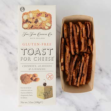 Gluten Free Toast For Cheese with Cherries, Almonds and Linseeds