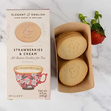 Strawberry and Cream Tea Cookies